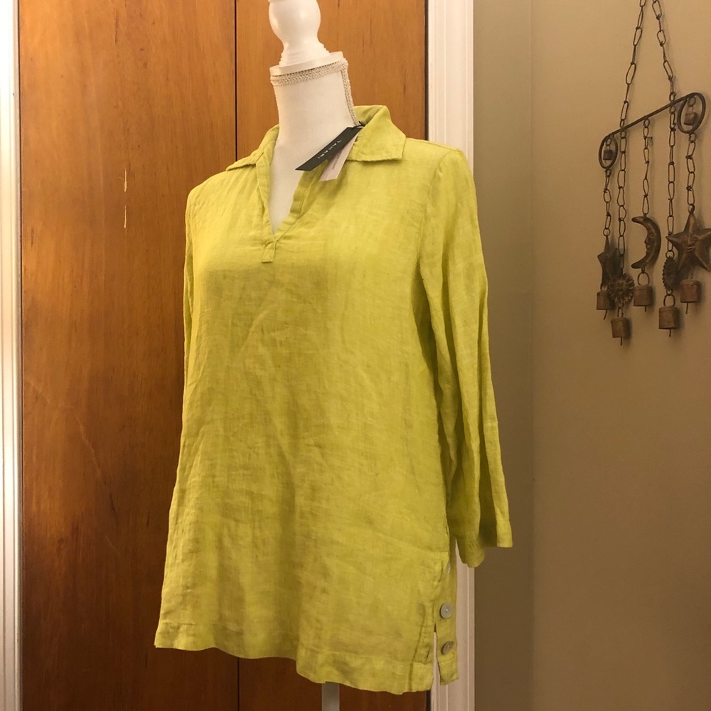 Tahari 100% linen tunic